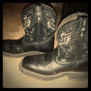 Justin Women's Black Deercow Boots